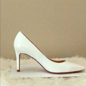 White pointed toe pump  by L. K. Bennett’s